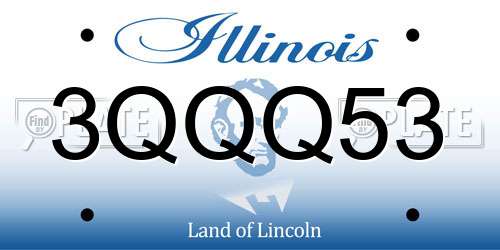 3QQQ53 Illinois License Plate