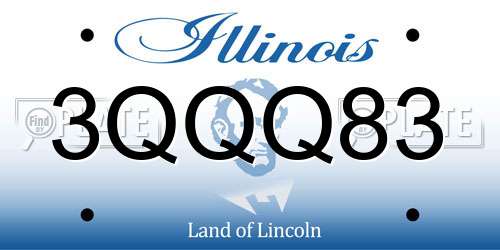 3QQQ83 Illinois License Plate