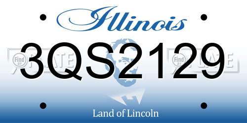 3QS2129 Illinois License Plate