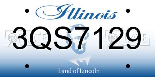 3QS7129 Illinois License Plate