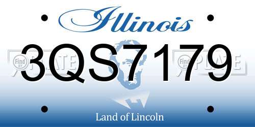 3QS7179 Illinois License Plate