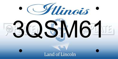 3QSM61 Illinois License Plate