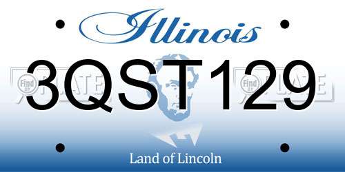 3QST129 Illinois License Plate