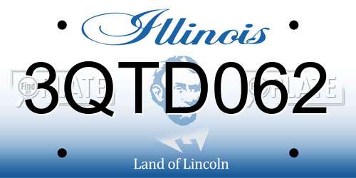 3QTD062 Illinois License Plate