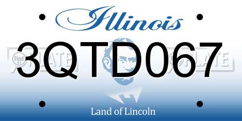 3QTD067 Illinois License Plate