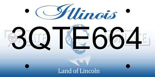 3QTE664 Illinois License Plate