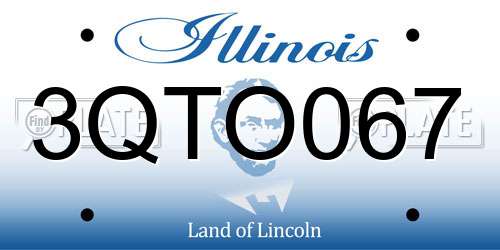 3QTO067 Illinois License Plate