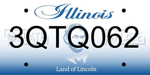 3QTQ062 Illinois License Plate
