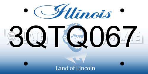 3QTQ067 Illinois License Plate