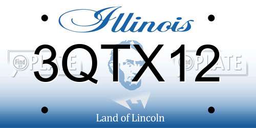 3QTX12 Illinois License Plate