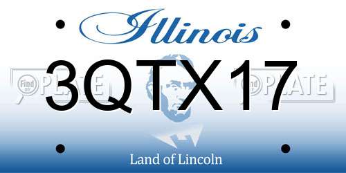3QTX17 Illinois License Plate