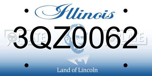 3QZ0062 Illinois License Plate