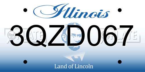 3QZD067 Illinois License Plate