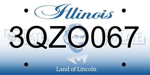 3QZO067 Illinois License Plate