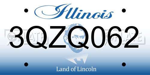 3QZQ062 Illinois License Plate
