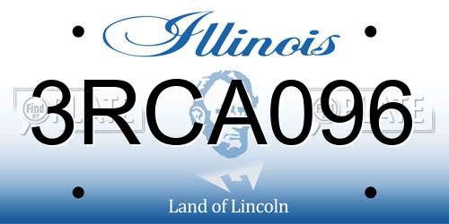 3RCA096 Illinois License Plate
