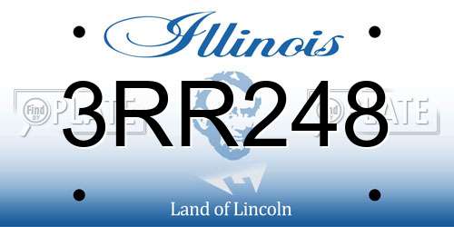 3RR248 Illinois License Plate