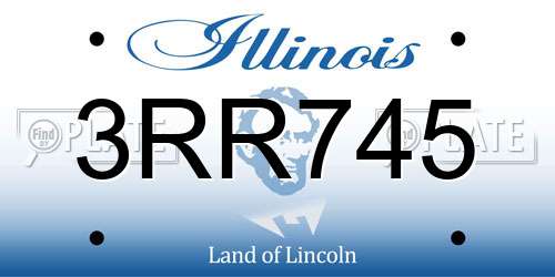 3RR745 Illinois License Plate