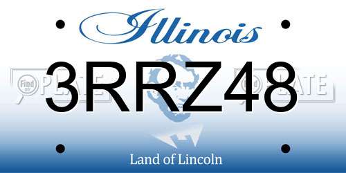 3RRZ48 Illinois License Plate