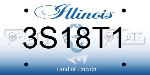3S18T1 Illinois License Plate