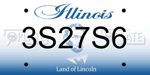 3S27S6 Illinois License Plate