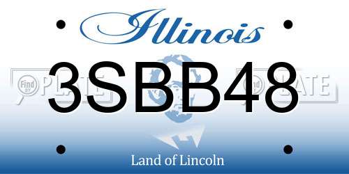 3SBB48 Illinois License Plate