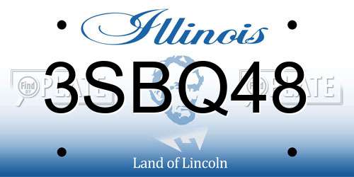 3SBQ48 Illinois License Plate