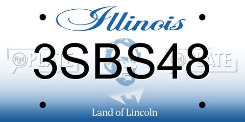 3SBS48 Illinois License Plate