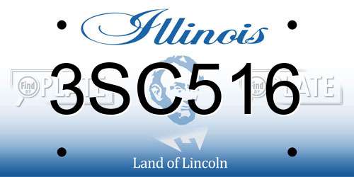 3SC516 Illinois License Plate