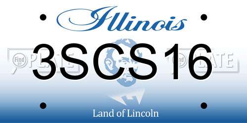3SCS16 Illinois License Plate