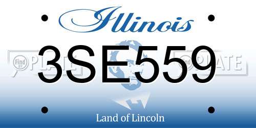 3SE559 Illinois License Plate