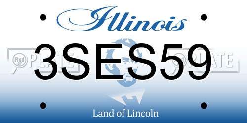 3SES59 Illinois License Plate