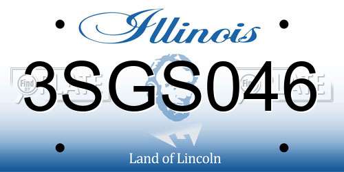 3SGS046 Illinois License Plate