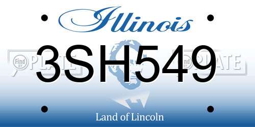 3SH549 Illinois License Plate
