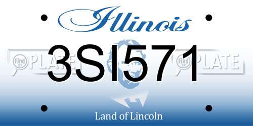3SI571 Illinois License Plate