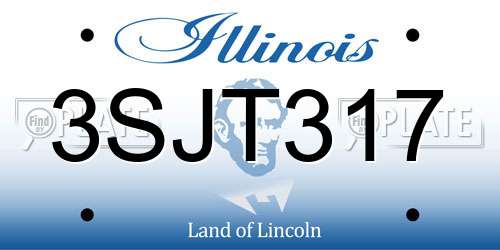 3SJT317 Illinois License Plate