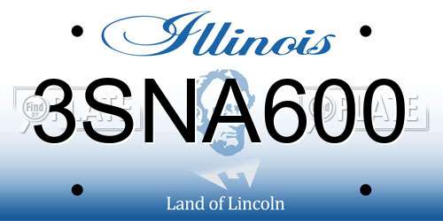 3SNA600 Illinois License Plate