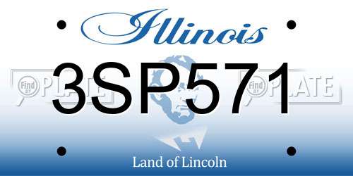 3SP571 Illinois License Plate