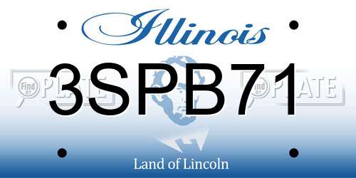 3SPB71 Illinois License Plate