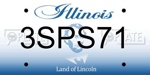 3SPS71 Illinois License Plate