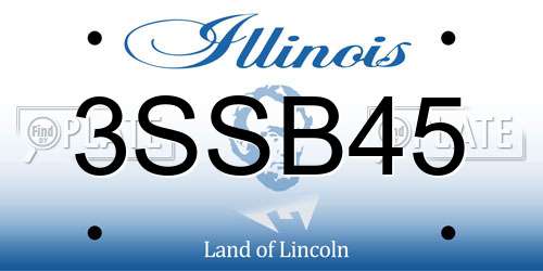 3SSB45 Illinois License Plate