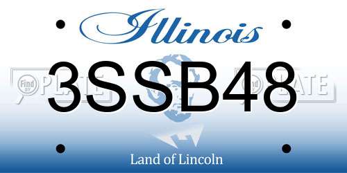 3SSB48 Illinois License Plate