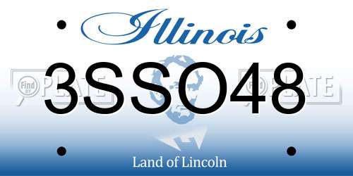 3SSO48 Illinois License Plate