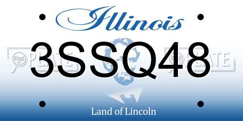 3SSQ48 Illinois License Plate