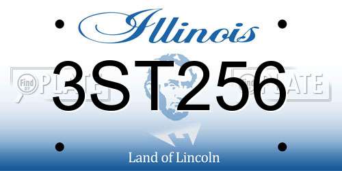 3ST256 Illinois License Plate