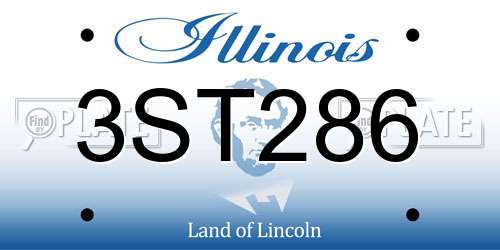 3ST286 Illinois License Plate