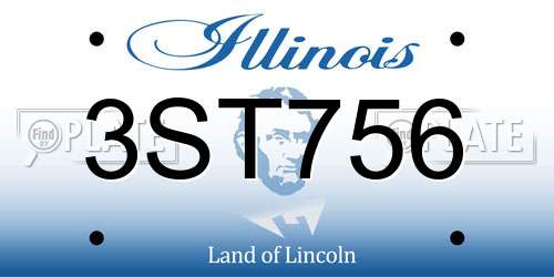 3ST756 Illinois License Plate