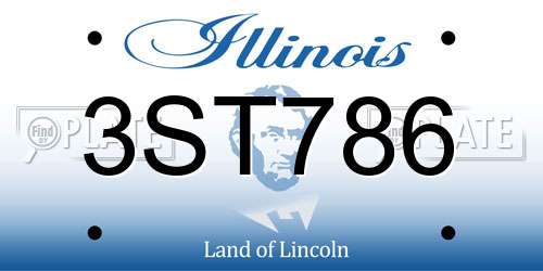 3ST786 Illinois License Plate