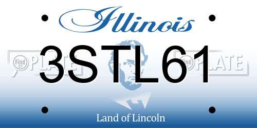 3STL61 Illinois License Plate
