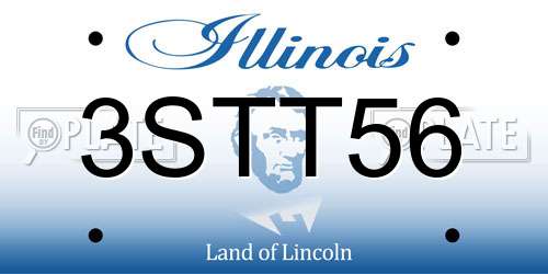 3STT56 Illinois License Plate